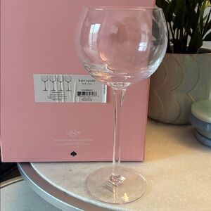 ♠️ KATE SPADE Larabee Dot Crystal Balloon Goblets SET of 3 THREE Replacement!